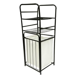 Canasto Ropa Sucia Negro 37X35X100Cm Casa Viva
