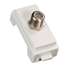 Toma Coaxial Modulo Enchufe Rg6 Blanco Mec