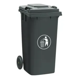 Basurero 120Lt Con Tapa Alta Densidad Gris