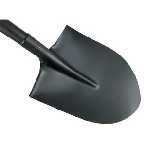 Pala Punta Huevo Con Mango Corto Metalico Negra
