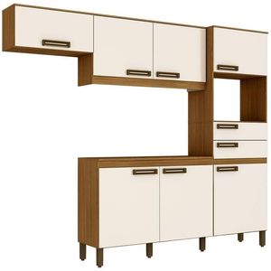 Mueble De Cocina 7 Puertas+2 Cajones Nature Off White Briz