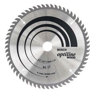 Disco Sierra 71/4" 60 Dientes Optiline B2016 Bosch