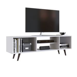 Rack Tv 58.5X150X38Cm Blanco 2 Puertas Linea Nordica