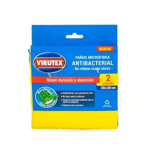 Paños De Microfibra Antibacterial 2 Unidades Virutex