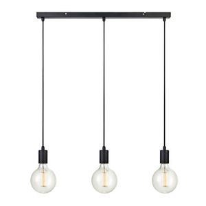 Lampara Colgante 3 Luces Sky En Linea Horizontal Negro E27 Byp