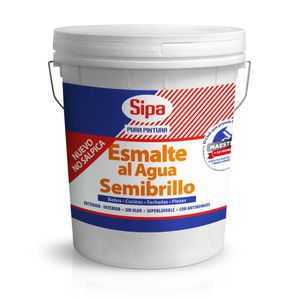 Esmalte al Agua Semibrillo Blanco 4 Gl Sipa