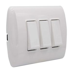 Interruptor Triple 9/32 10A 250V Blanco Legrand