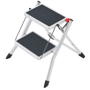 Escalera Plegable 2 Peldaños 44Cm Blanca Casa Viva