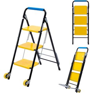 Escalera Carro Multiuso 3 Peldaños 97Cm Casa Viva