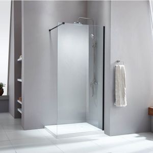 Mampara Ducha Fija Rectangular 80X190Cm 5Mm Vidrio Transparente  Antiniebla Casa Viva