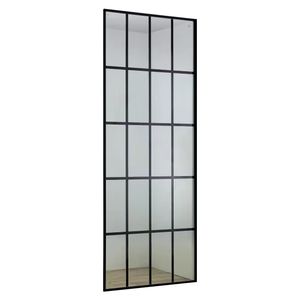 Mampara Ducha Fija Rectangular 80X190Cm 5Mm Vidrio Panel Negro Casa Viva