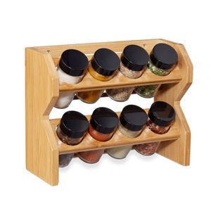 Especiero 8 Unidades Vidrio - Madera Simplit