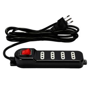 Alargador Multiple 4 Posiciones Con Switch Negro Oca
