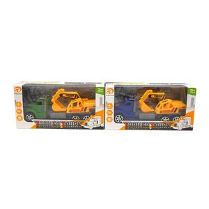 Camion A Friccion Con Carro Y Retroexcavadora Shun Da Toys