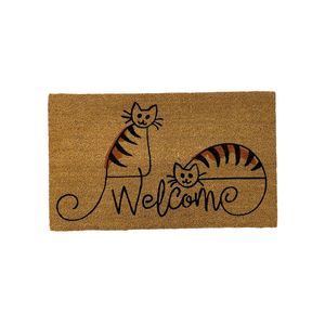 Limpia Pies 60X40 Coco Welcome Gatos