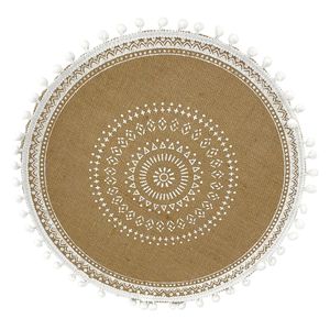 Individual De Mesa 38Cm Redondo Beige Yute
