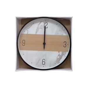 Reloj Pared 30Cm Marmoleado Borde Negro Times Tower