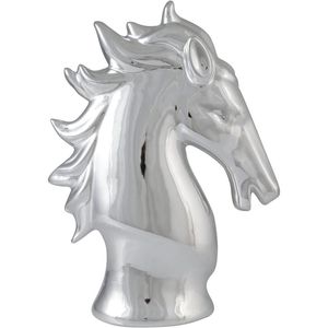 Figura Decorativa 29Cm Caballo Plateado