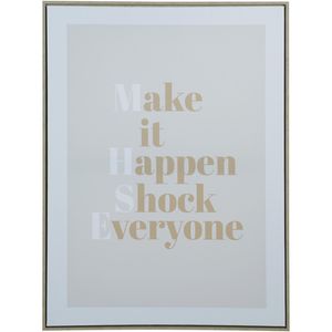 Cuadro 60X3X80Cm Mdf Make It Happen Shock Everyone