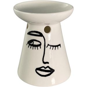 Porta Velas 8.3X10Cm Porcelana Blanco