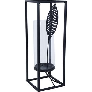 Porta Velas 14X14X40Cm Negro