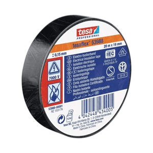 Huincha Aisladora 19Mmx20Mt Negra Tesaflex