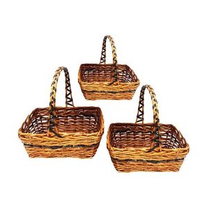 Canasta Mimbre 33X23X12.5Cm Cinta Negra Toskana Collection