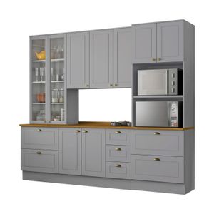 Mueble De Cocina Americana 263Cm Cinze Henn