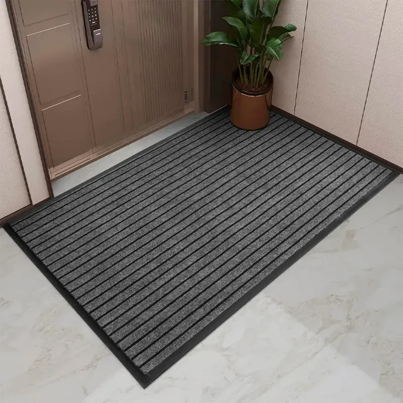 Limpia Pies 60X90Cm Pvc + Rubber Lineas Negro Casa Viva-1754921272401