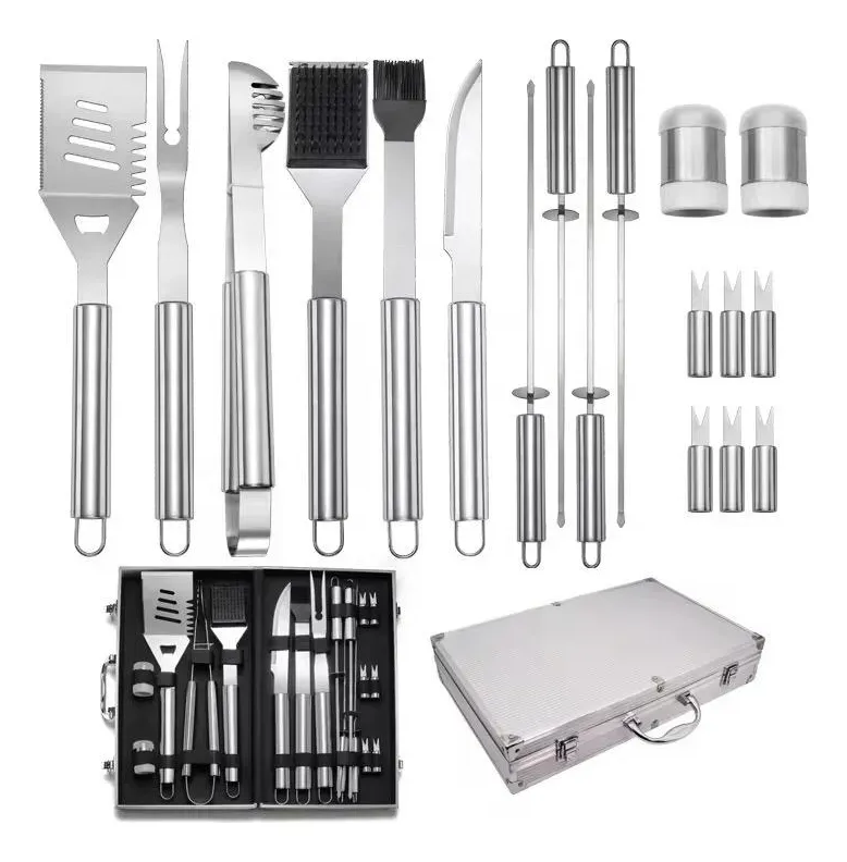 Set Parrillero 18 Unidades Con Estuche Aluminio Bighouse-1756661277033