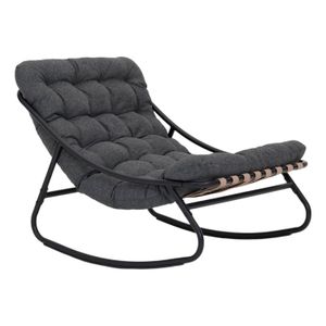 Silla Mecedora Terraza Gris 78X101X74Cm Bighouse