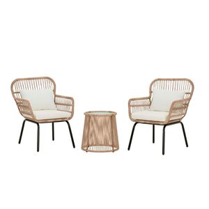 Juego Terraza Living 2 Personas Beige Bighouse