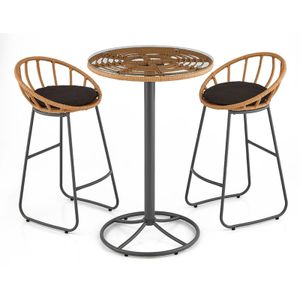 Mesa Bar + 2 Pisos Taburetes Bighouse