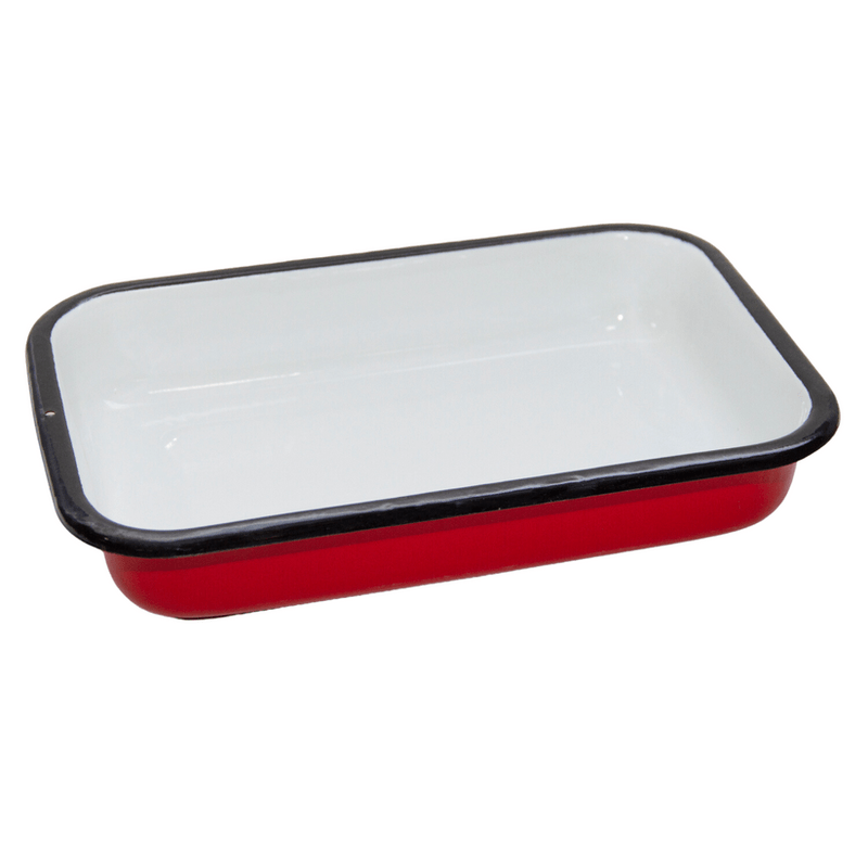 Asadera Enlozada 36X25Cm Roja Condor-1757771881381
