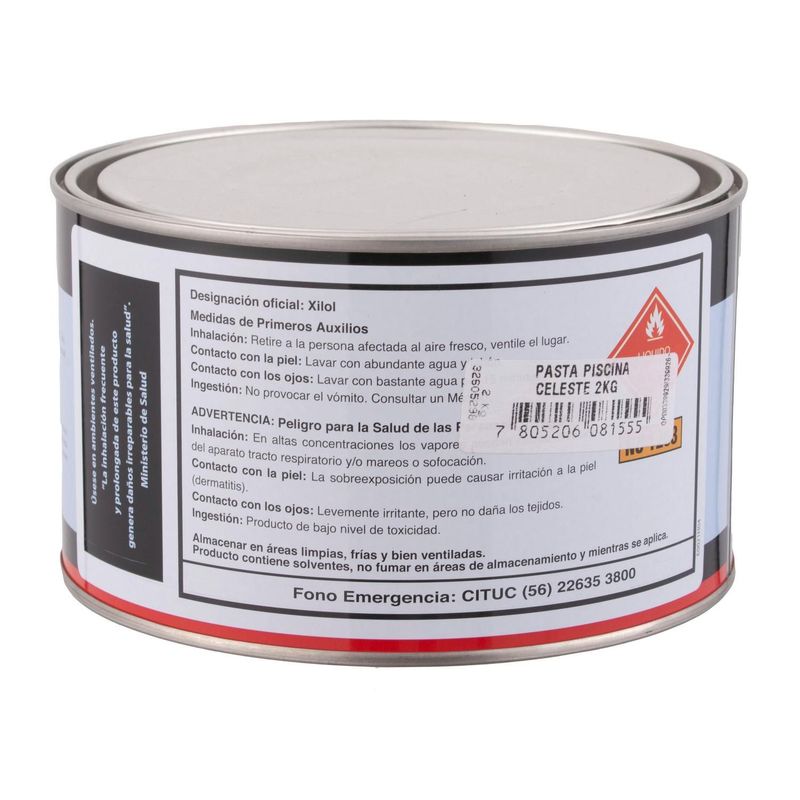 Pasta Para Piscina Celeste 2 Kilos  PP-77  Chilcorrofin-1758832170608