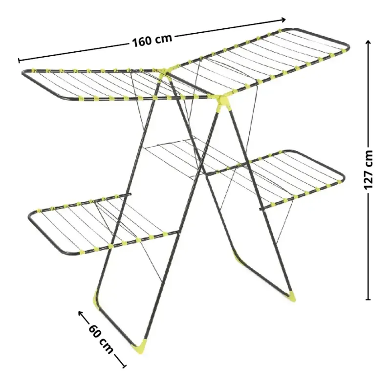 Tendedero De Ropa Plegable 160X60X127Cm Acero Casa Viva-1758888629540