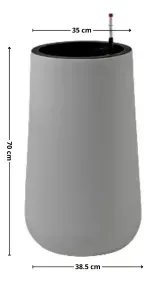 Macetero 35X70Cm Gris Casa Viva-1758890676933