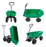 Carro De Arrastre Jardin Tolva Plastico 89X55X93Cm 250Kg Verde Cerram-1758891816028