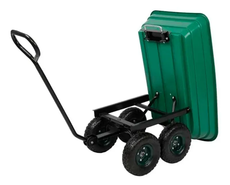 Carro De Arrastre Jardin Tolva Plastico 89X55X93Cm 250Kg Verde Cerram-1758891818760