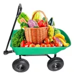 Carro De Arrastre Jardin Tolva Plastico 89X55X93Cm 250Kg Verde Cerram-1758891826870