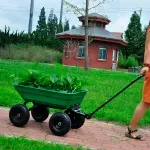 Carro De Arrastre Jardin Tolva Plastico 89X55X93Cm 250Kg Verde Cerram-1758891829535