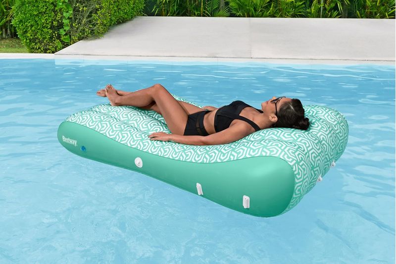 Flotador Inflable 175X94X40Cm Reposera Con Sombra Verde Bestway-1758892483177