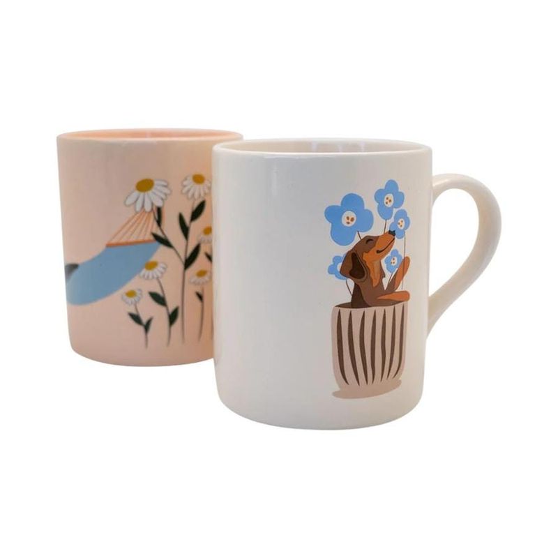 Tazones Duo 330Ml Pet Flowers 2 Unidades-1759151412577
