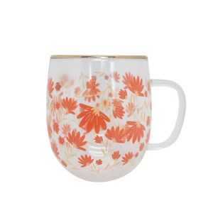 Taza Vidrio Doble Pared 500Ml Botanic