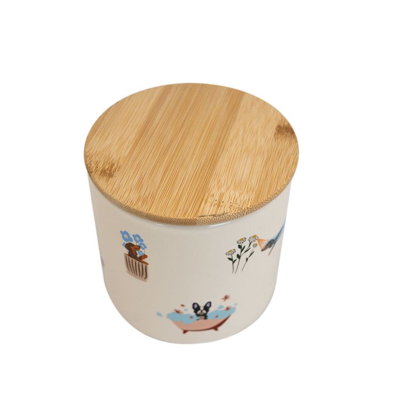Contenedor Tapa Bamboo Pet Flowers 500Ml-1759152035339