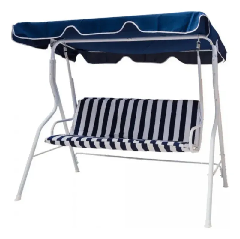 Sillón Columpio Azul-Blanco 170X110X153Cm Casa Viva-1758892775069