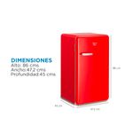 Frigobar 93 Litros Rojo Mdrd142Fge13 Midea-1759420141245