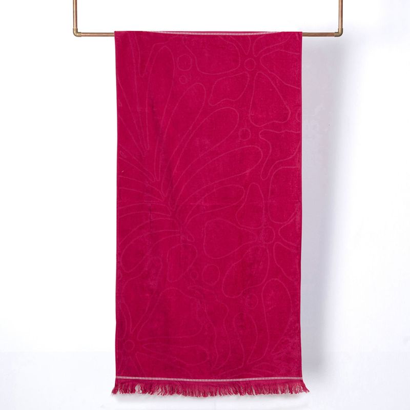 Toalla De Playa 80X160Cm 3D Flores Fucsia Mashini-1759420370893