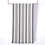 Toalla De Playa 80X160Cm Turca Rayas Negro Blanco Mashini-1759420564942