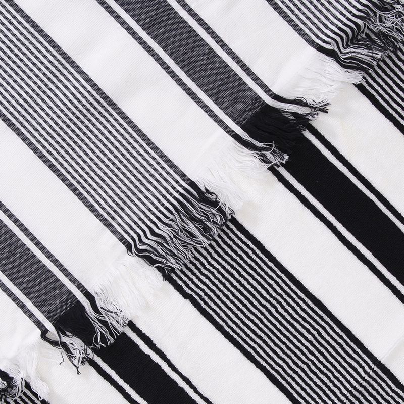 Toalla De Playa 80X160Cm Turca Rayas Negro Blanco Mashini-1759420597591